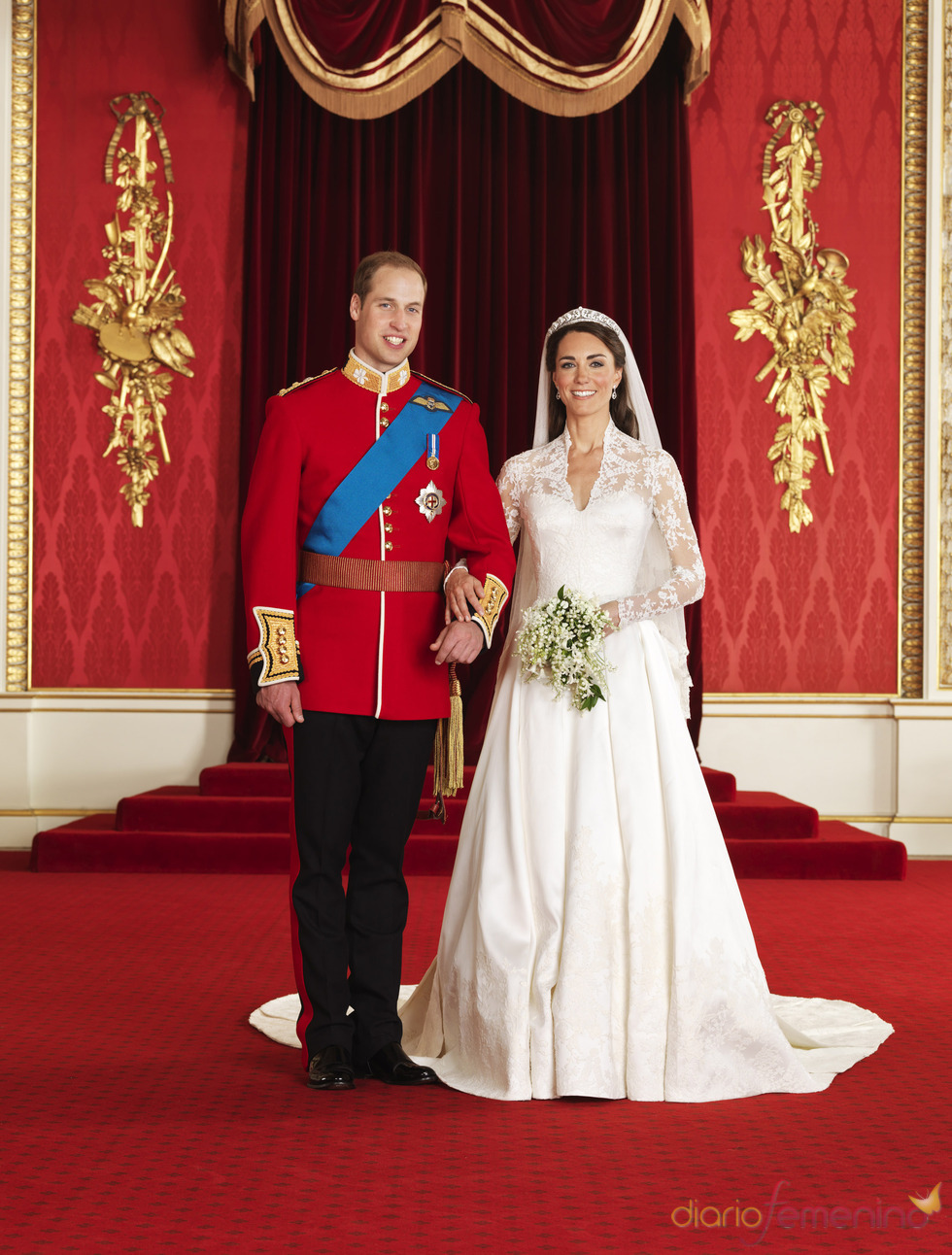 Kate Middleton y el príncipe Guillermo, retrato oficial de la Boda Real