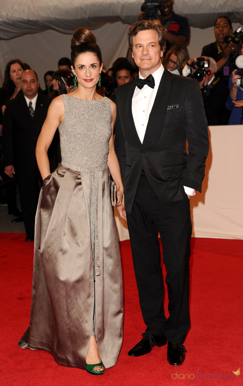 Colin Firth y su esposa en la gala Costume en el Museo Metropolitano de Arte