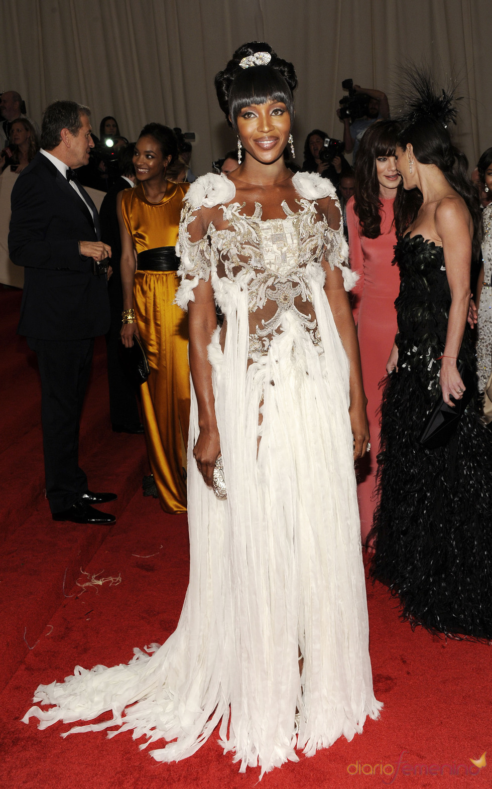 Naomi Campbell en la gala Costume en el Museo Metropolitano de Arte