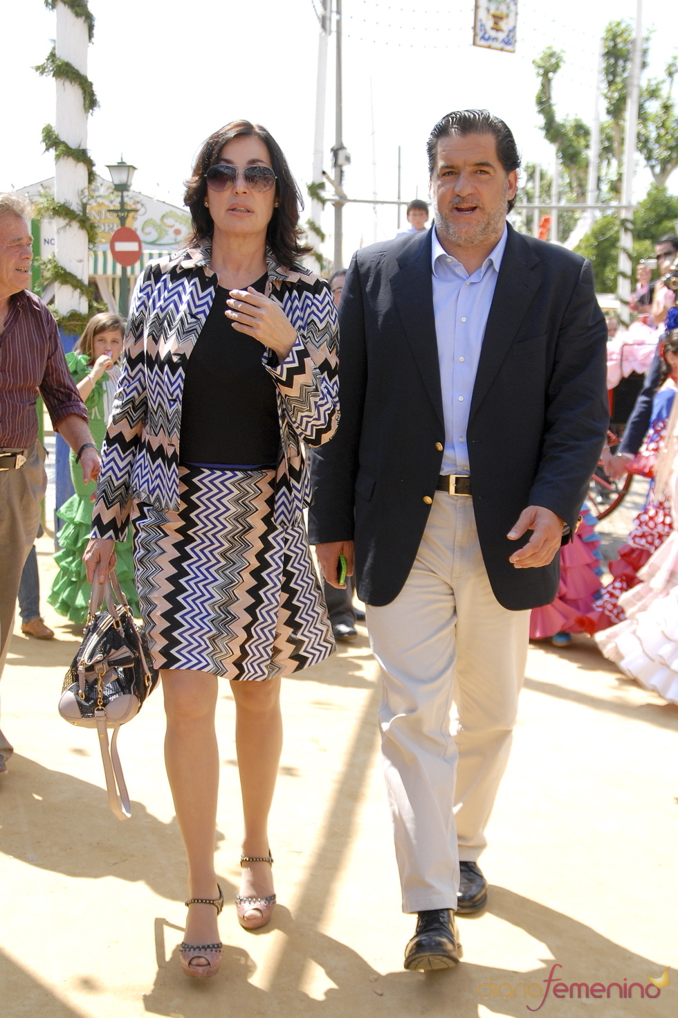 Carmen Martínez Bordiú y José Campos en la Feria de Abril 2011