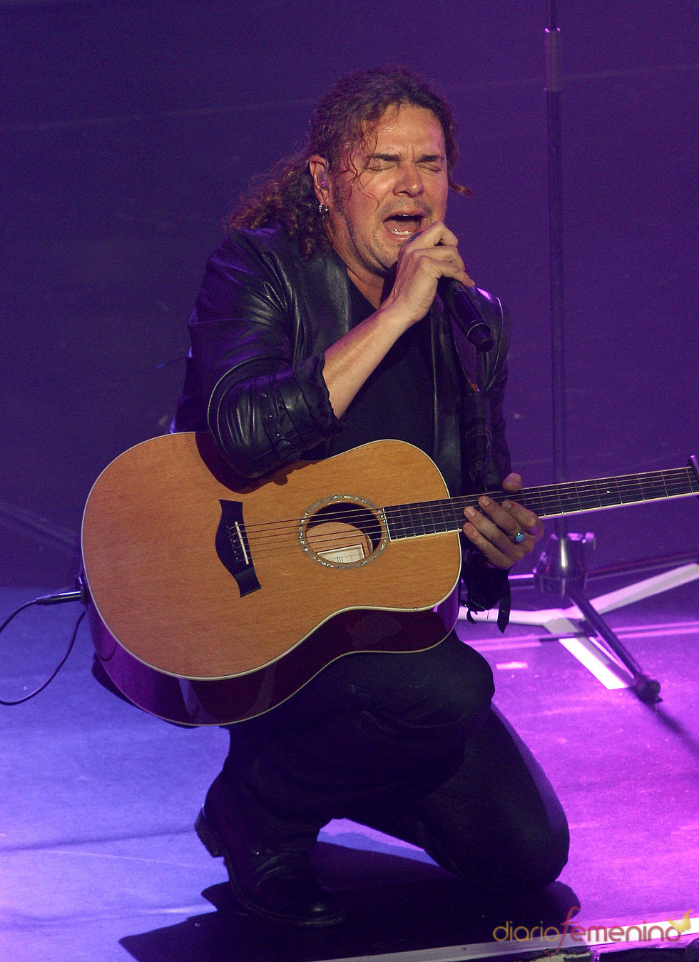 Fher Olvera durante un concierto de Maná en Madrid