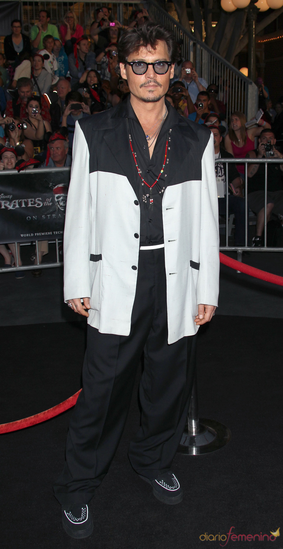 Johnny Depp en la promoción de 'Piratas del Caribe 4' en Disneyland