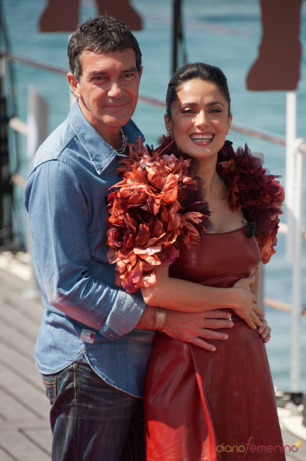 Antonio Banderas y Salma Hayek en el Festival de Cine de Cannes