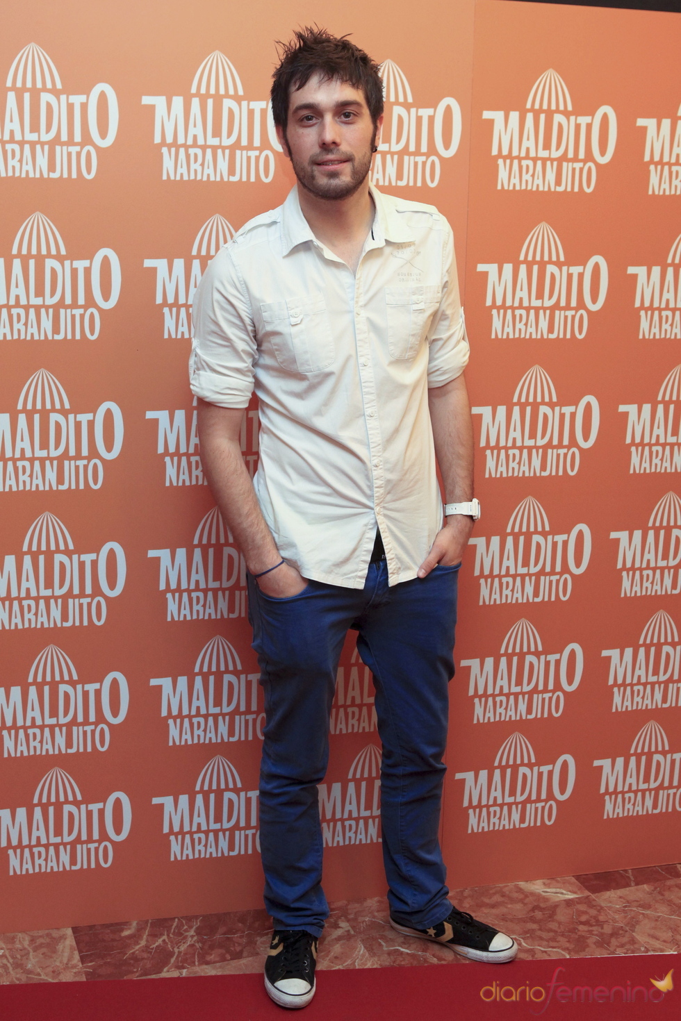 Dani Martínez en el estreno de 'Maldito naranjito'