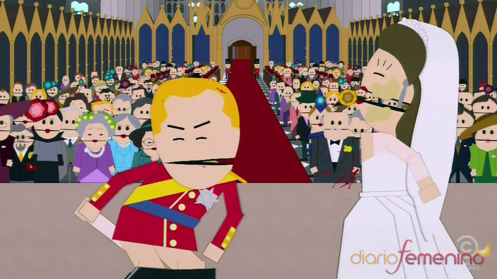 Kate Middleton y Guillermo de Inglaterra en South Park