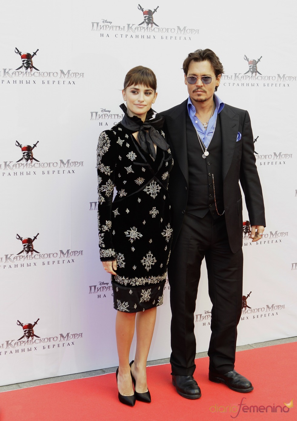 Penélope Cruz y Johnny Depp presentan 'Piratas del Caribe 4' en Moscú