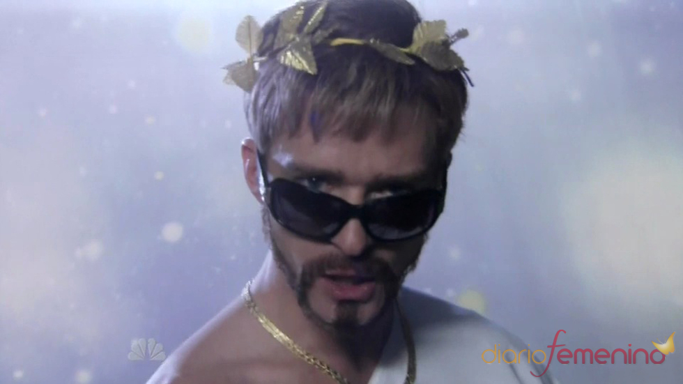 Justin Timberlake vestido de romano en un sketch de SNL