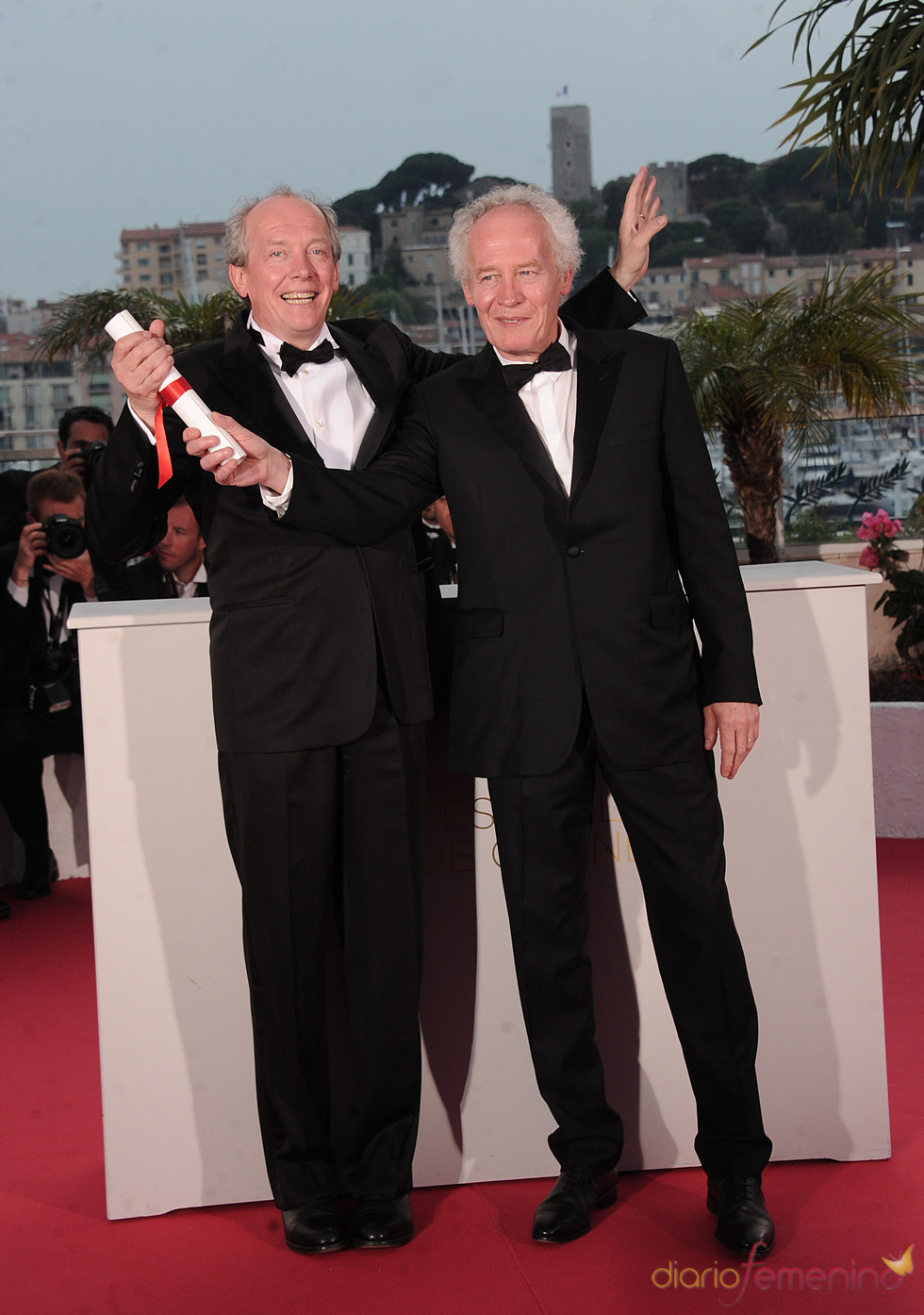 Luc Dardenne y Jean-Pierre Dardenne en la ceremonia de Clausura de Cannes 2011