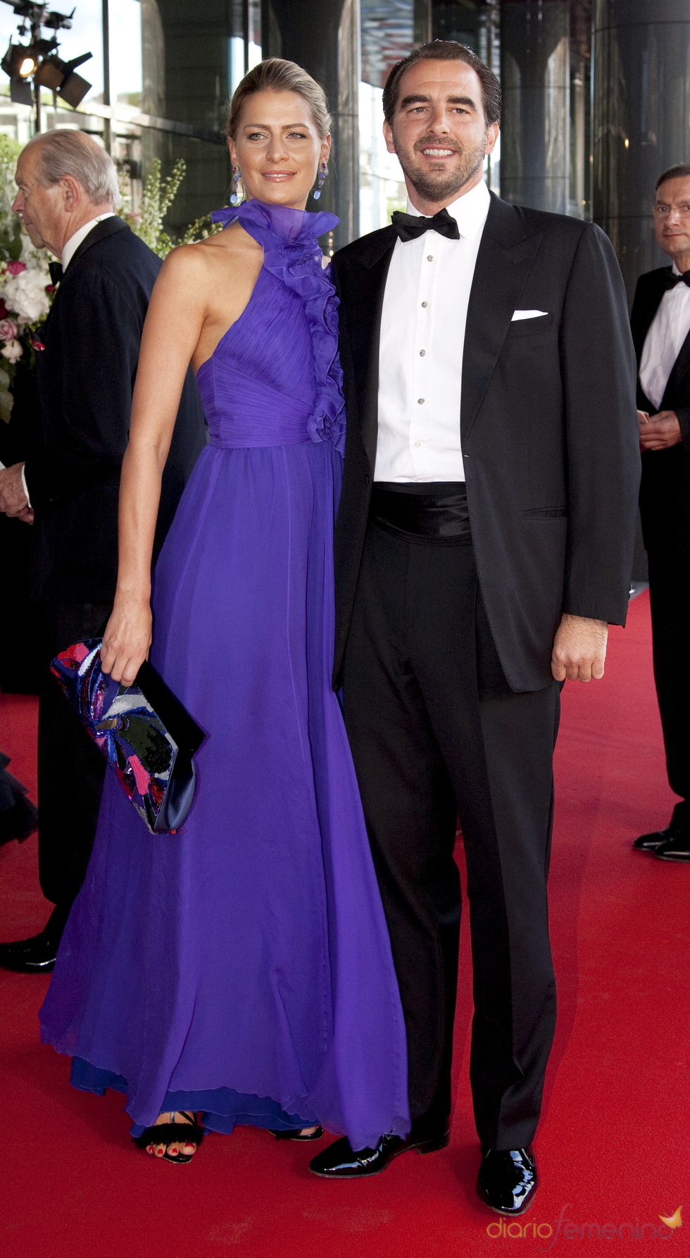 Los príncipes Nikolaos y Tatiana de Grecia en el cumpleaños de Máxima de Holanda