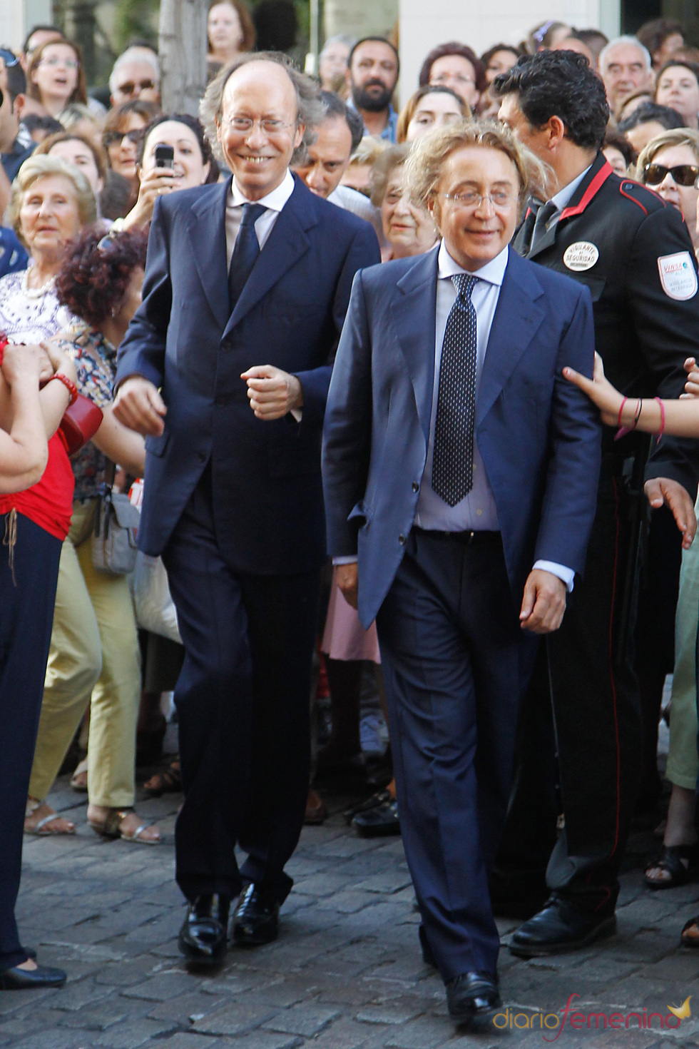 Los diseñadores Vittorio y Luchino en la boda de Carmen Solís Tello