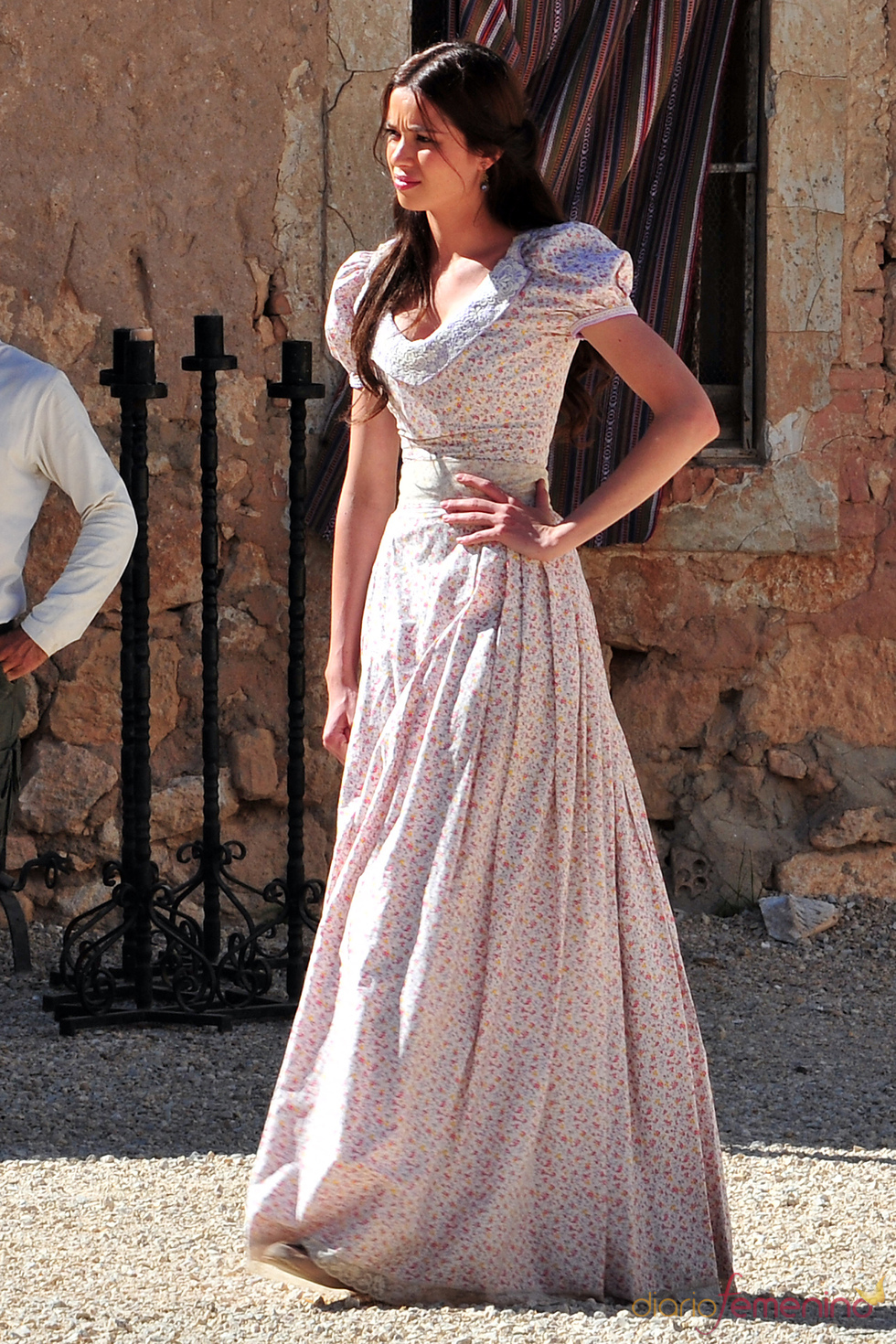 Dafne Fernández en el rodaje de la segunda temporada de 'Tierra de lobos'