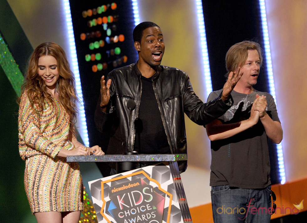 David Spade, Lily Collins y Chris Rock
