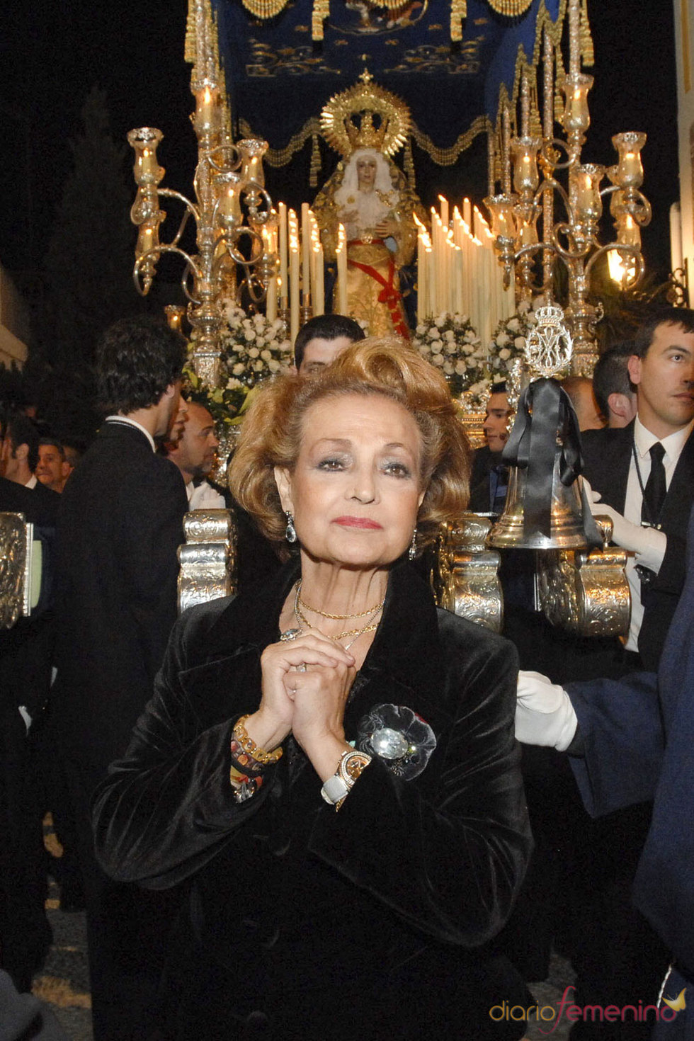 Carmen Sevilla en la Semana Santa de Marbella