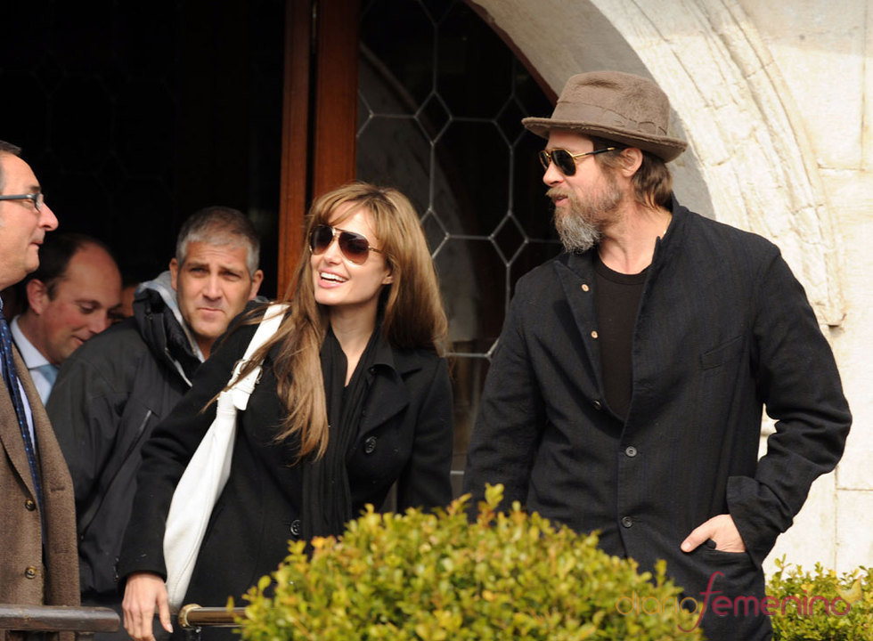 Angelina Jolie y Brad Pitt en Venecia Italia