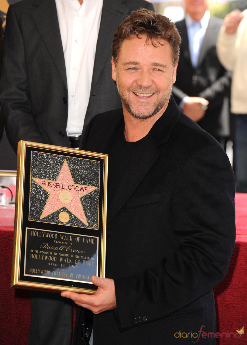 Russell Crowe recoge su estrella en Hollywood