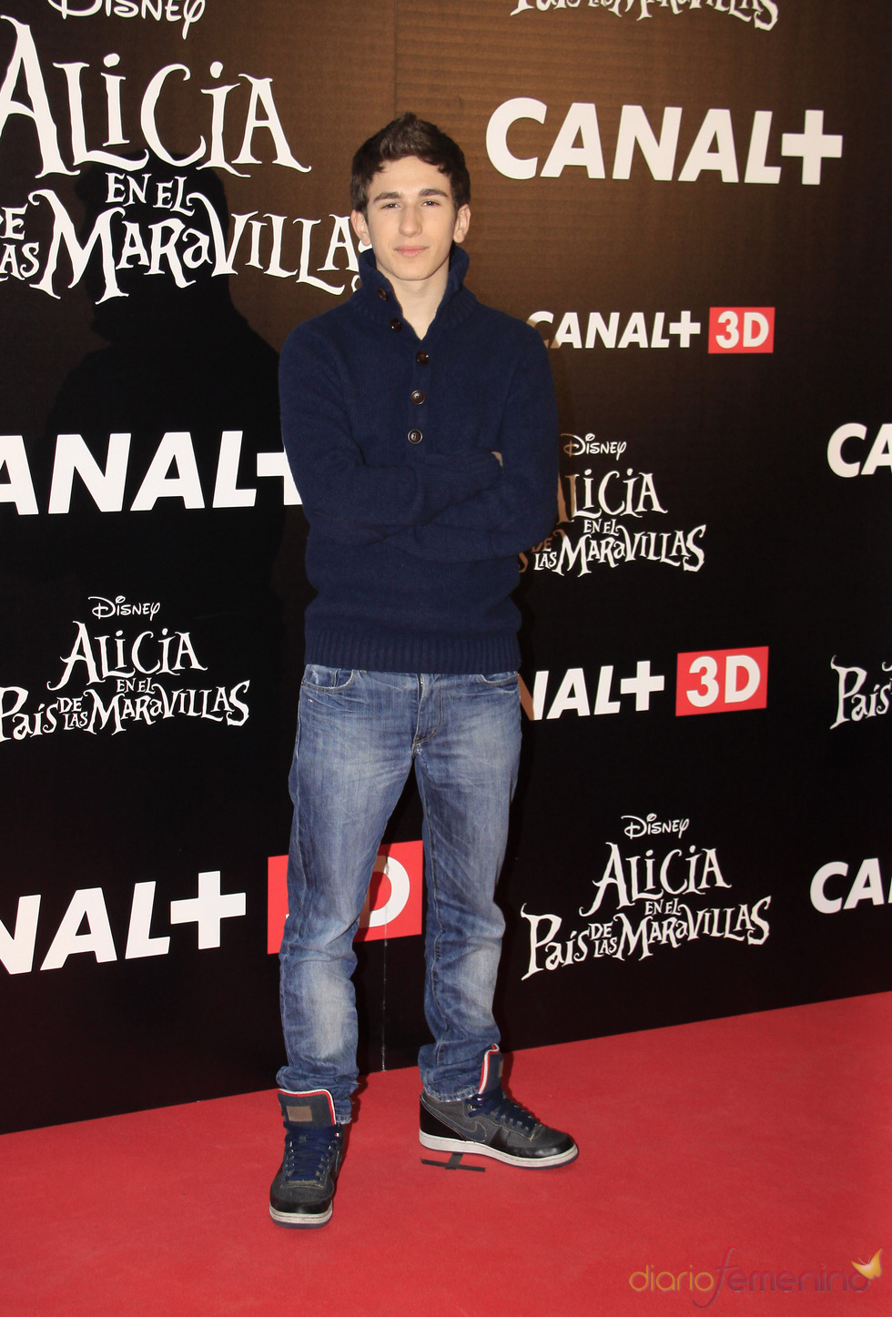 David Castillo en el estreno de 'Alicia en el país de las maravillas'