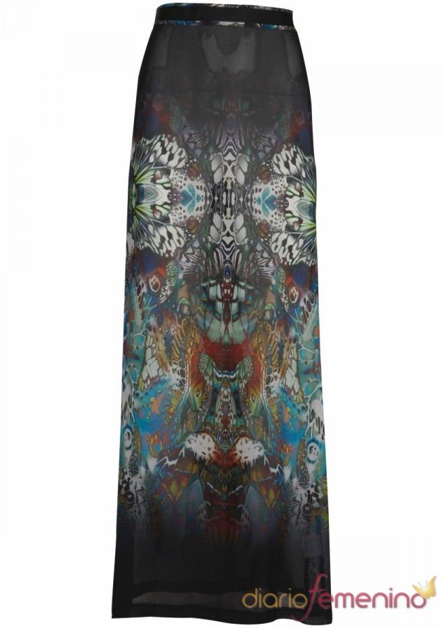 Falda larga de Topshop