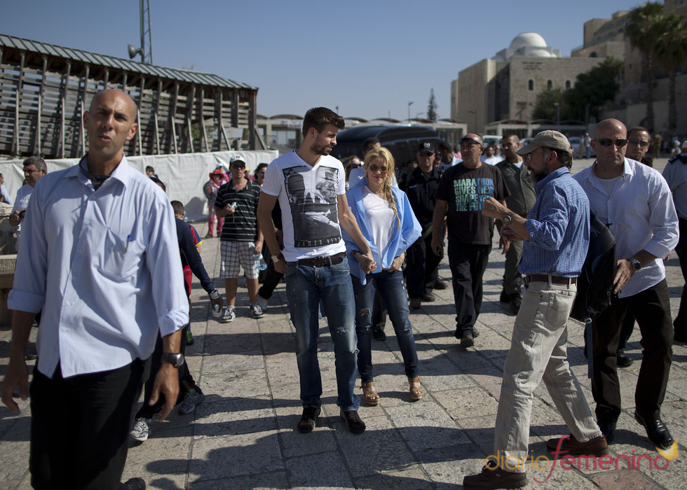 Gerard Piqué y Shakira en Jerusalén