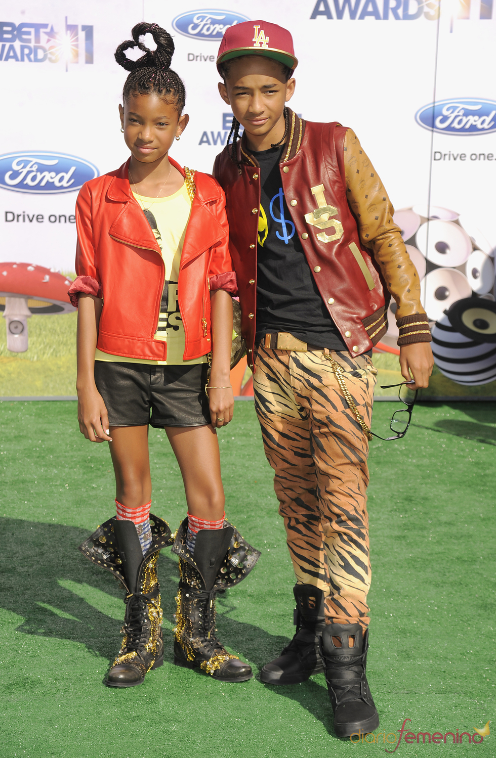 Willow y Jaden Smith a su llegada a los premios BET Awards 2011