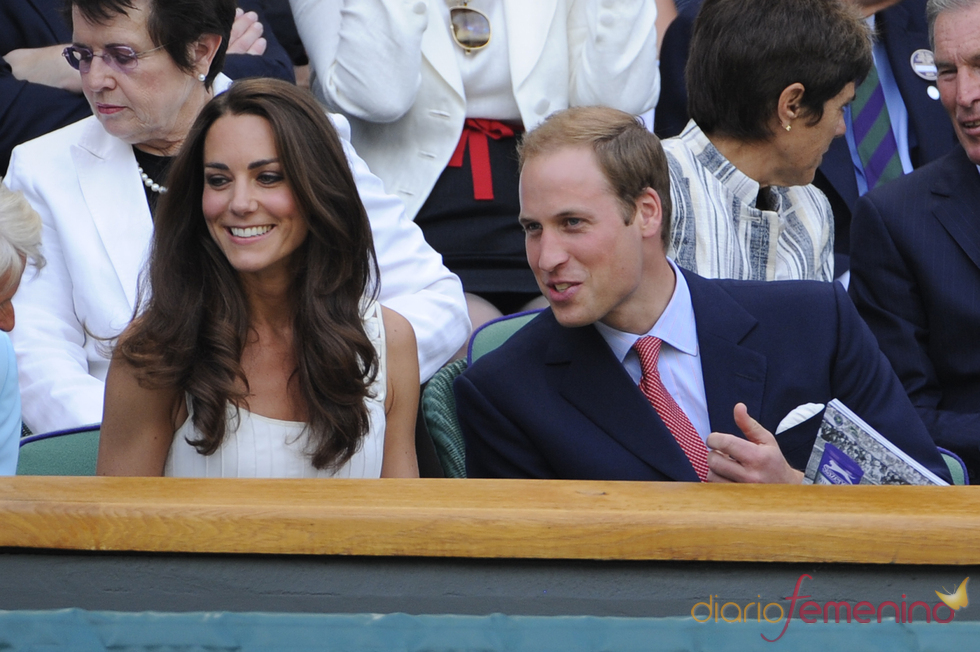 Guillermo de Inglaterra y Kate Middleton en el torneo de Wimbledon