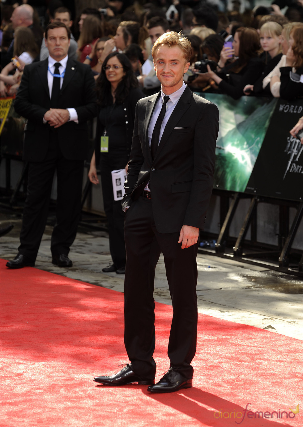 Tom Felton llega a la premier mundial de 'Harry Potter'