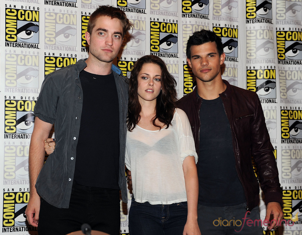 Robert Pattinson, Kristen Stewart y Taylor Lautner en el Comic Con 2011
