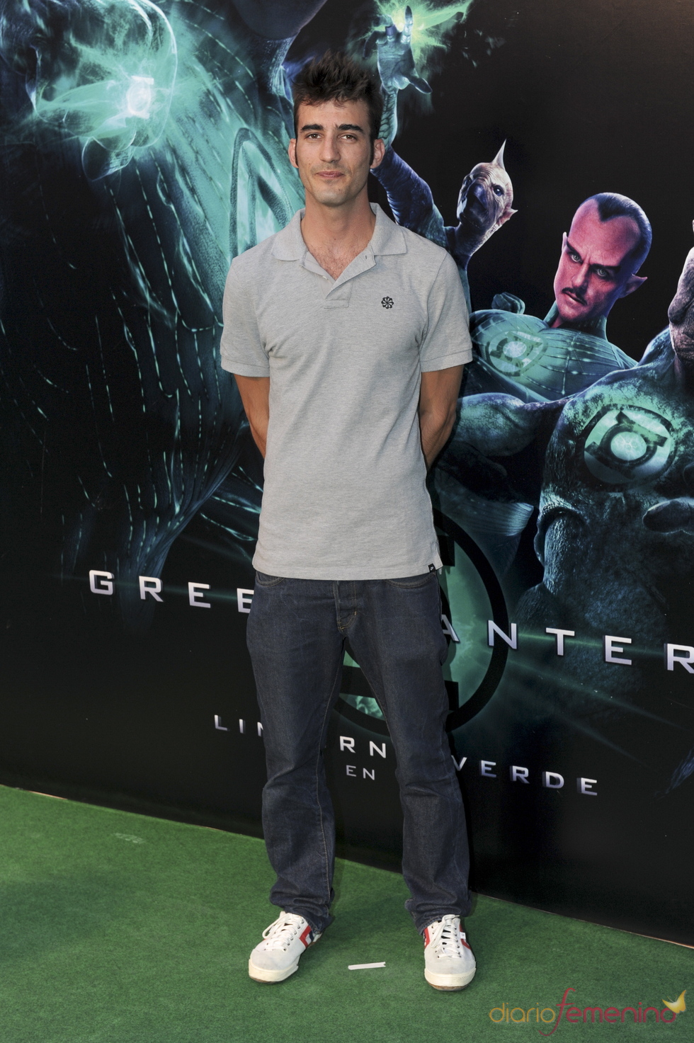Israel Rodríguez en el estreno de 'Linterna verde' en Madrid