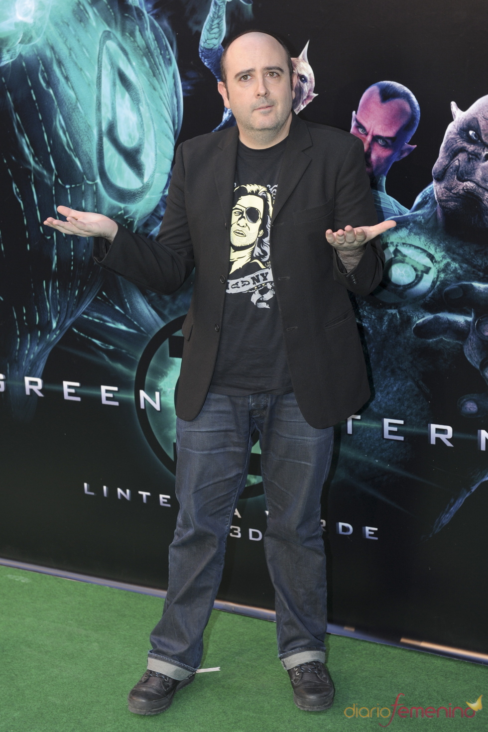 Carlos Areces en el estreno de 'Linterna verde' en Madrid