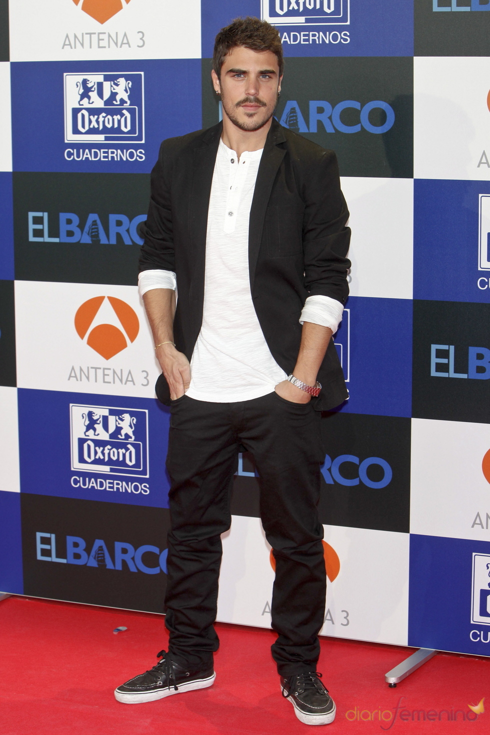 Javier Hernández en el estreno de la segunda temporada de 'El Barco' en Madrid