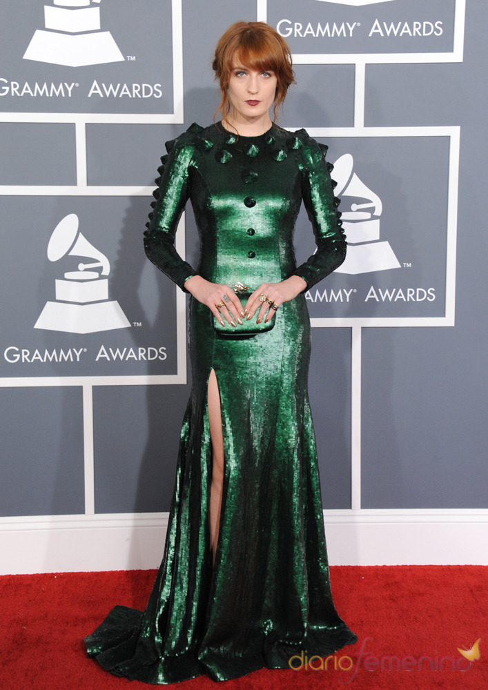 Florence Welch en la alfombra roja de los Grammy 2013