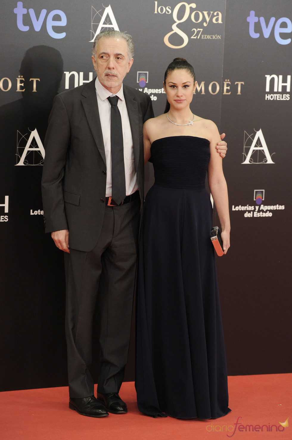 Fernando Trueba y Aida Folch en la alfombra roja de los Goya 2013