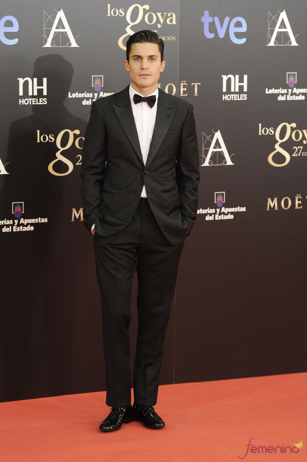 Álex González en la alfombra roja de los Goya 2013