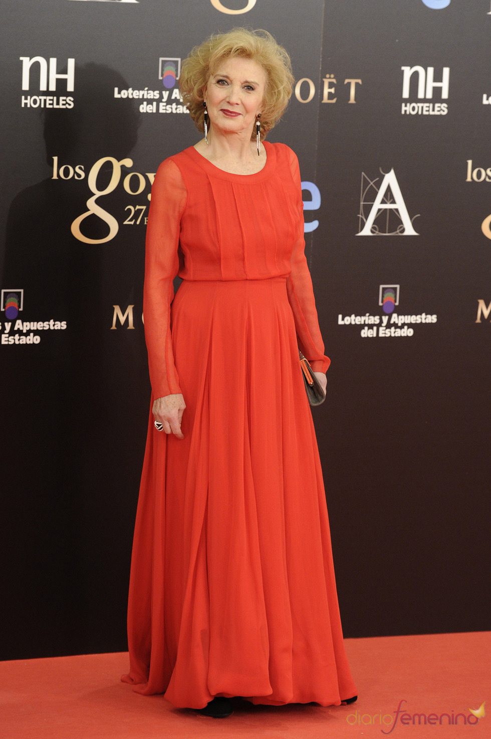 Marisa Paredes en la alfombra roja de los Goya 2013