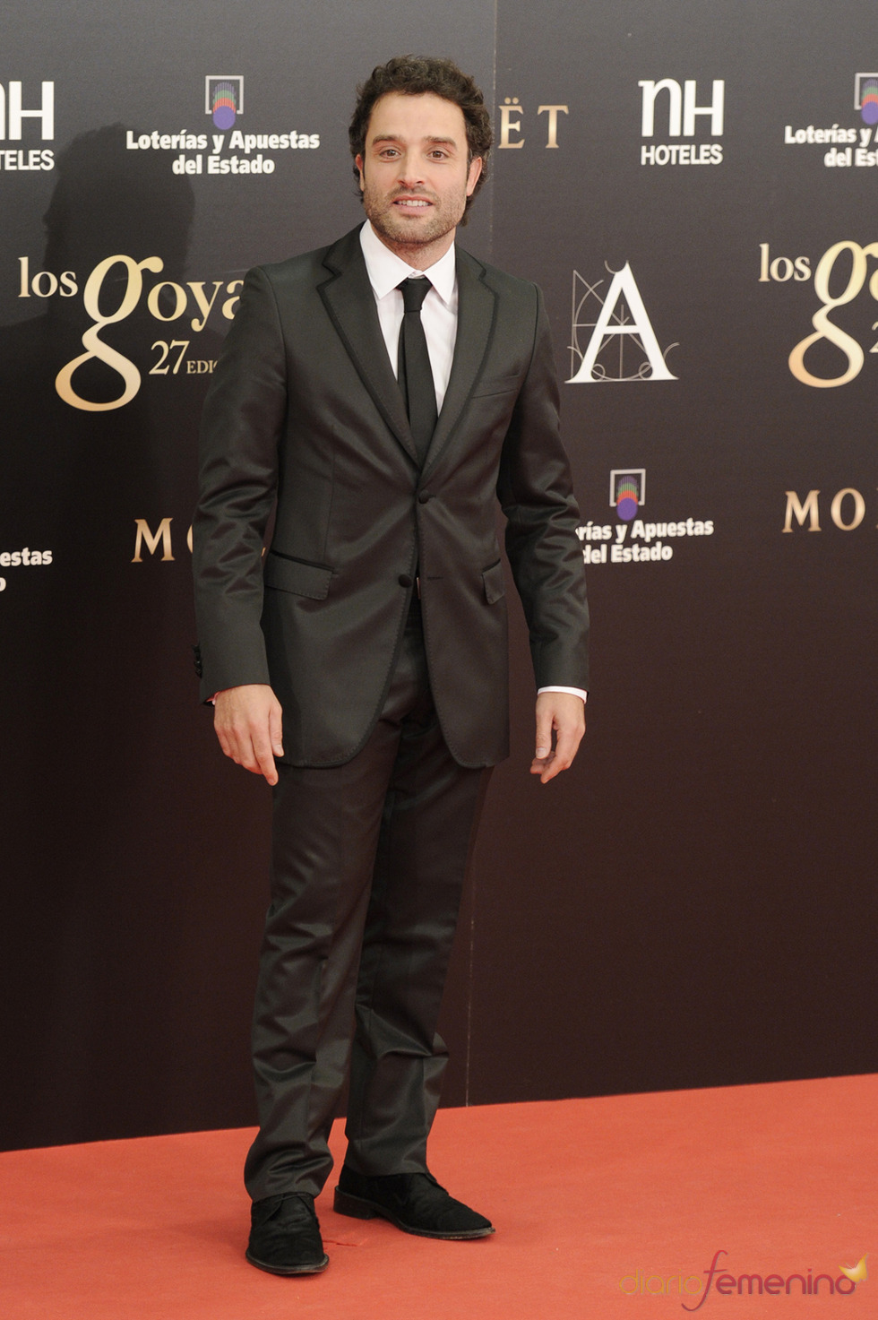 Daniel Guzmán en la alfombra roja de los Goya 2013