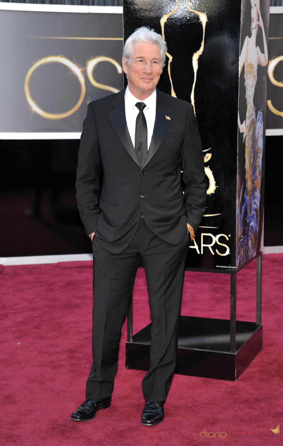 La elegancia de Richard Gere en la alfombra roja de los Oscars 2013