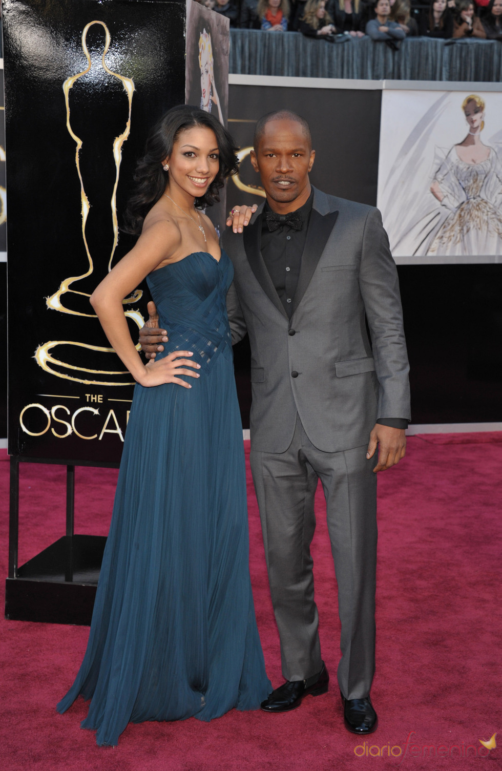 Corinne Bishop Y Jamie Foxx En Los Oscars 2013