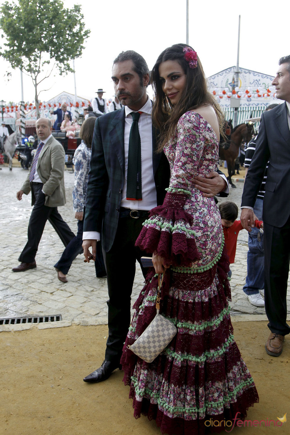 La modelo sevillana Marisa Jara en la Feria de Abril