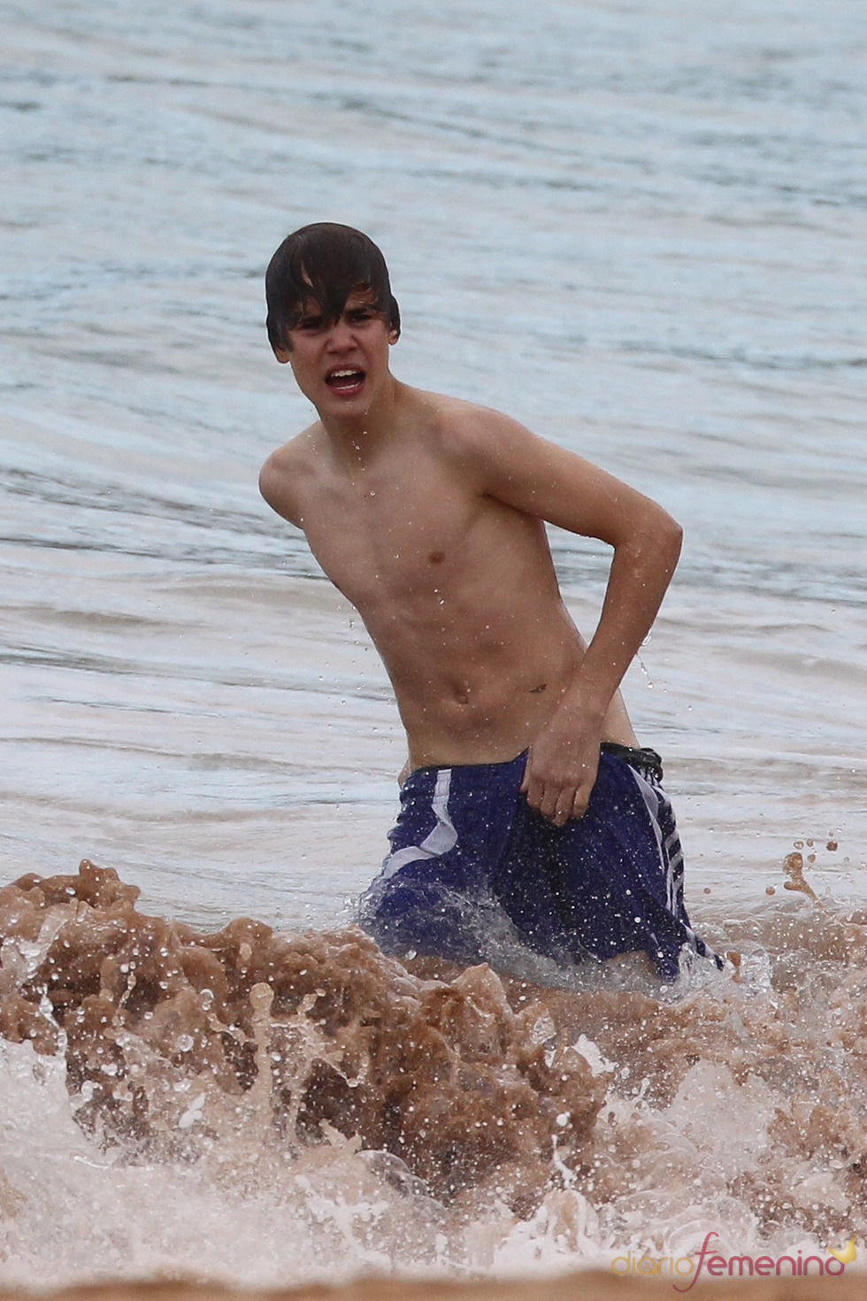 Justin Bieber mojado