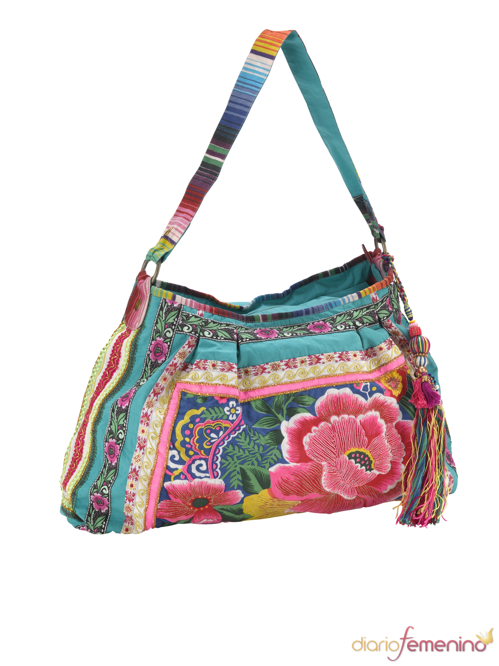 Bolso hippie de flores