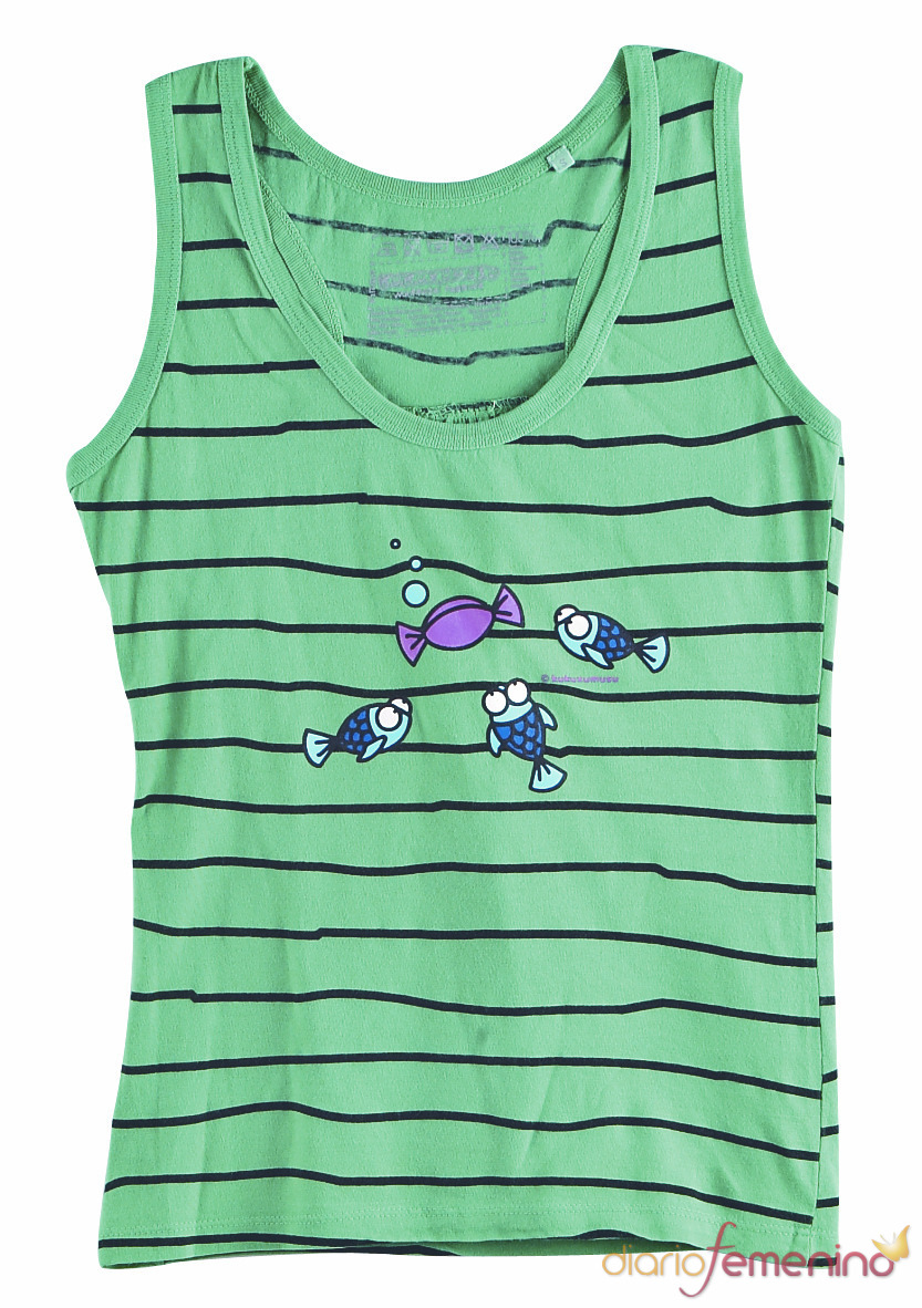 Camiseta de tirantes con peces Kukuxumusu