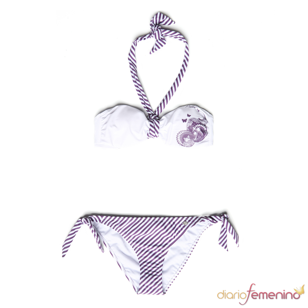 Bikini morado y blanco de Protest