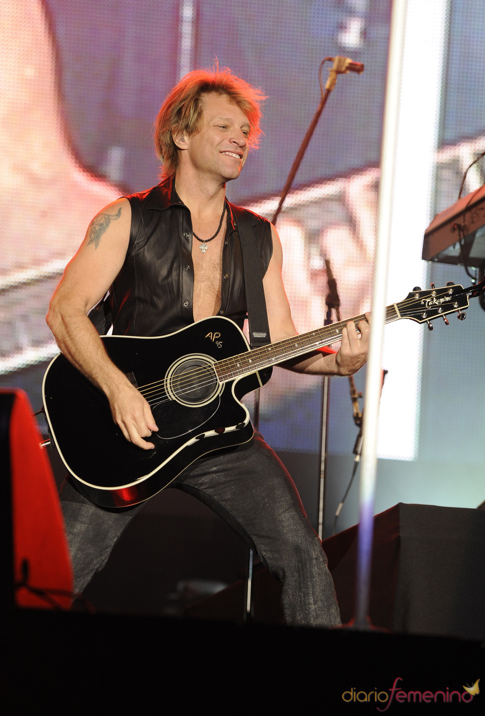 Jon Bon Jovi en su concierto en Rock in Rio 2010