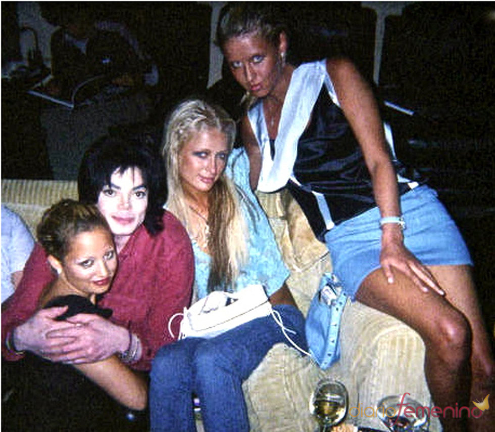Michael Jackson, con las hermanas Hilton y Nicole Richie