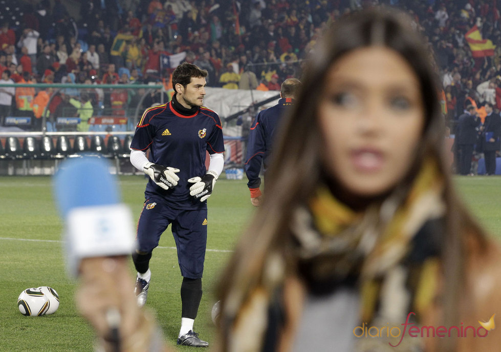 Sara Carbonero en el partido España Chile