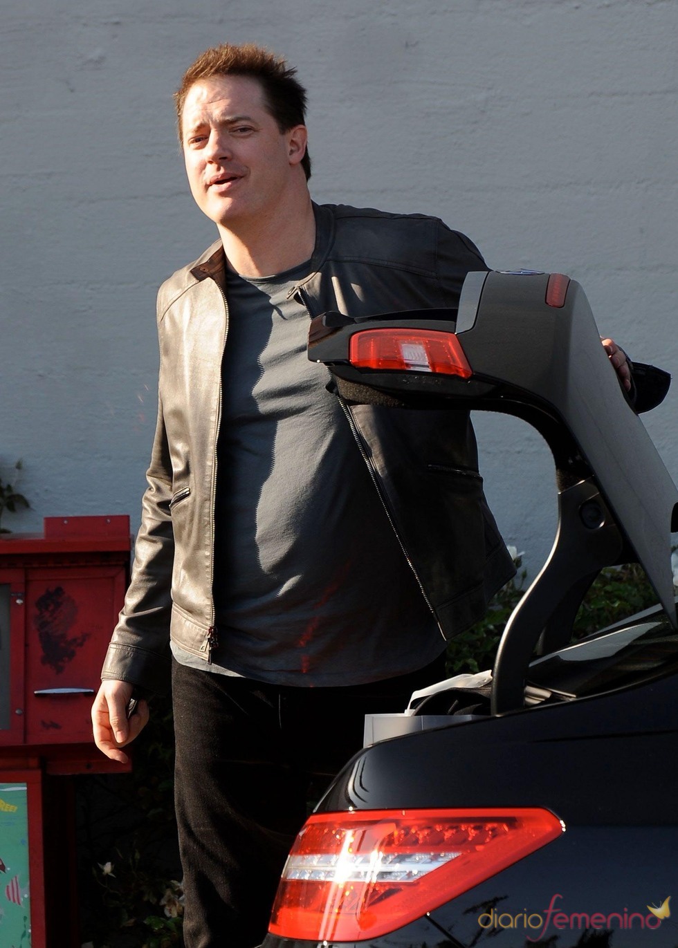 Brendan Fraser con unos kilos de más