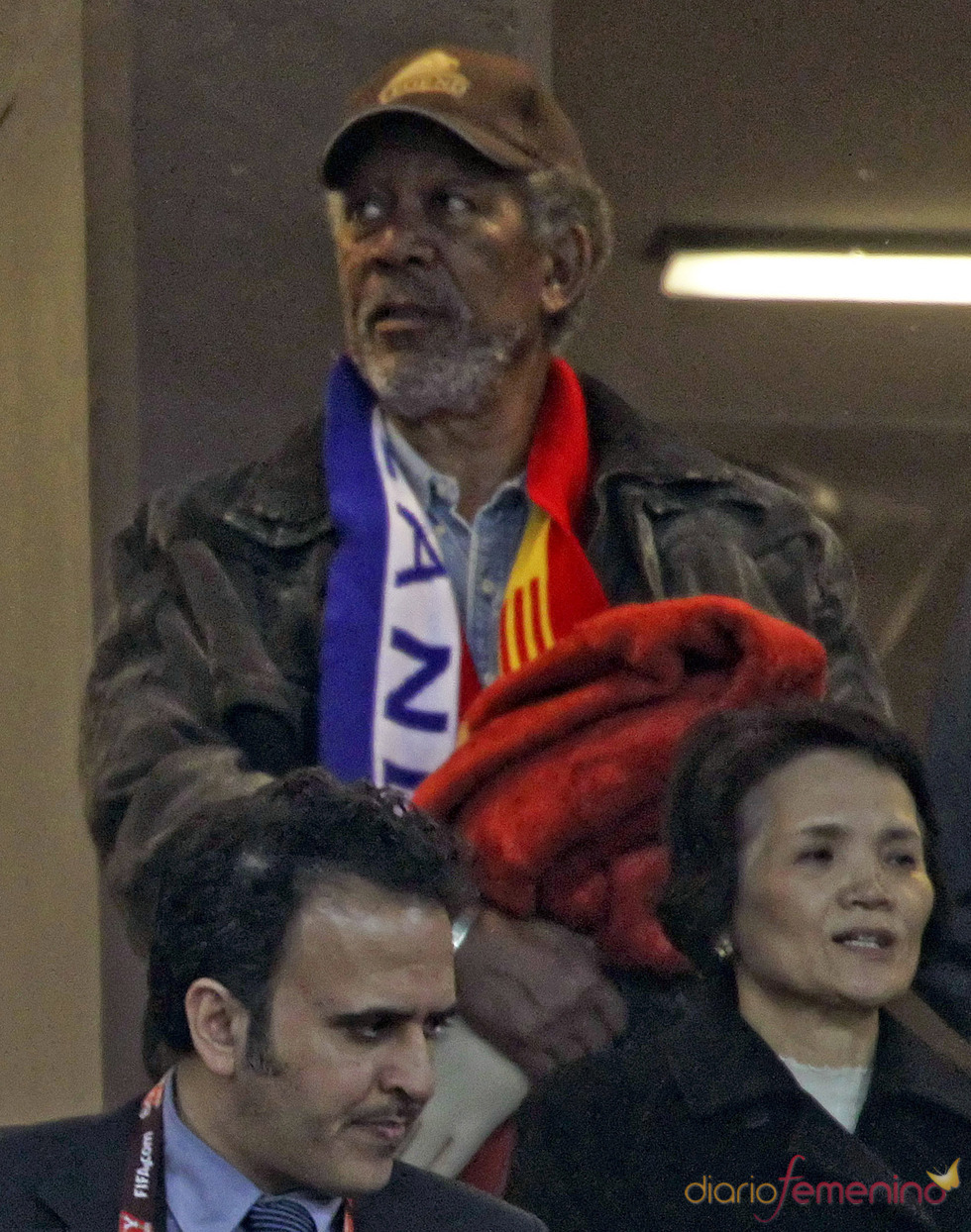 Morgan Freeman en la final de Sudáfrica