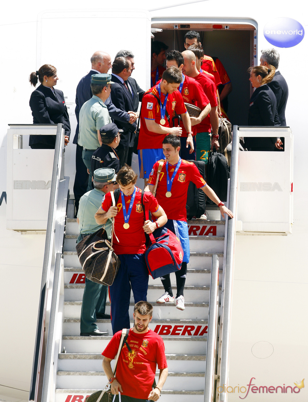 Los campeones del mundo de fútbol están en Madrid