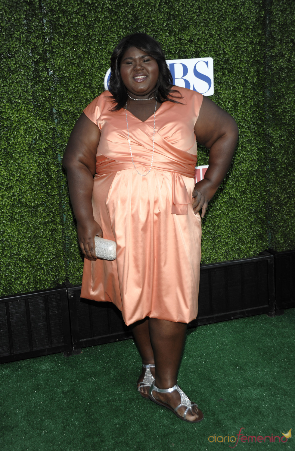 Gabourey Sidibe en la fiesta de la CBS 2010