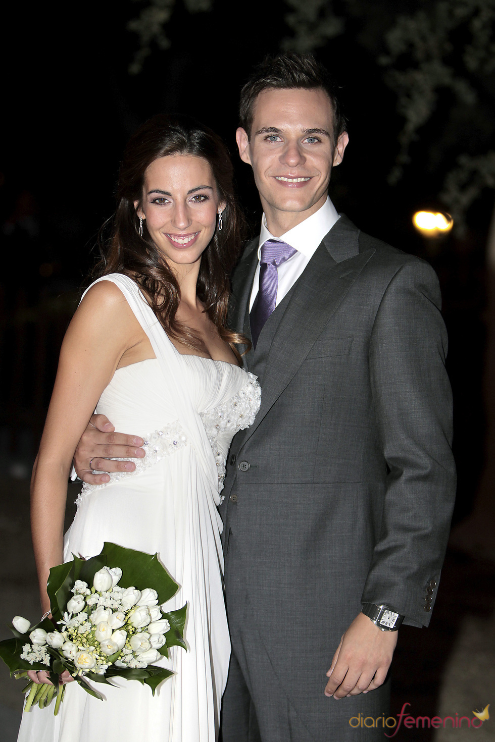 Almudena Cid y Christian ya convertidos en marido y mujer