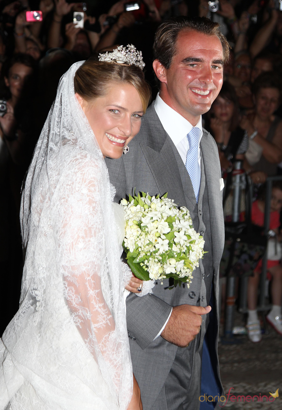 El vestido de novia de Tatiana Blatnik en la boda de Nicolás de Grecia